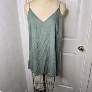 Olive cotton Free People camisole adjustable‎ straps womens M